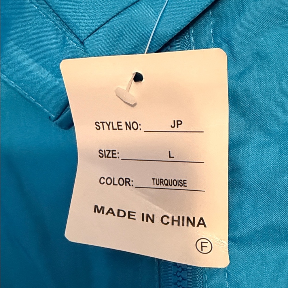 Women’s large Teal Hooded Rain Jacket Up North could be worn by a man too NWT - Picture 8 of 9